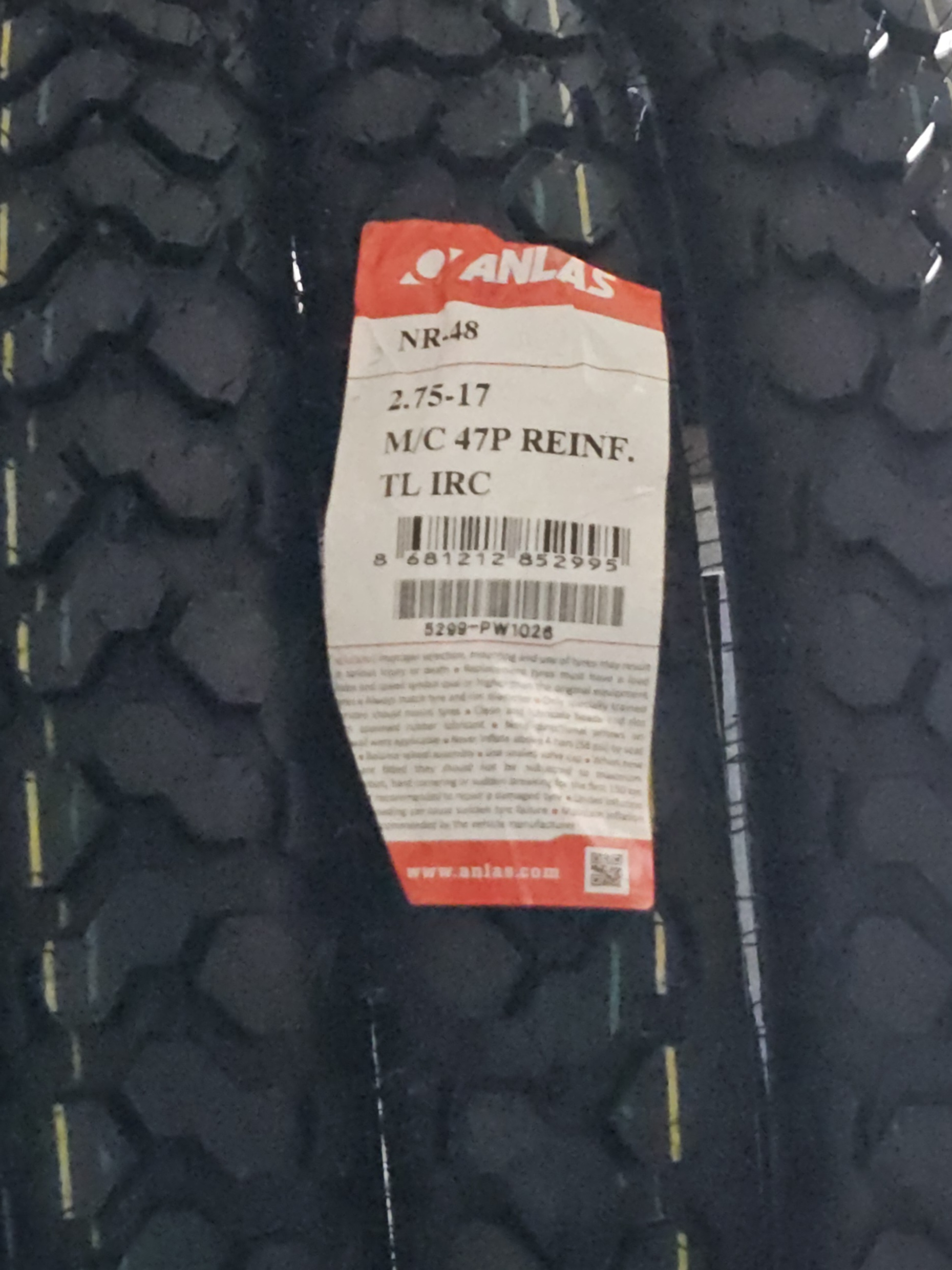 2.75 X 17 TL NR-48 IRC