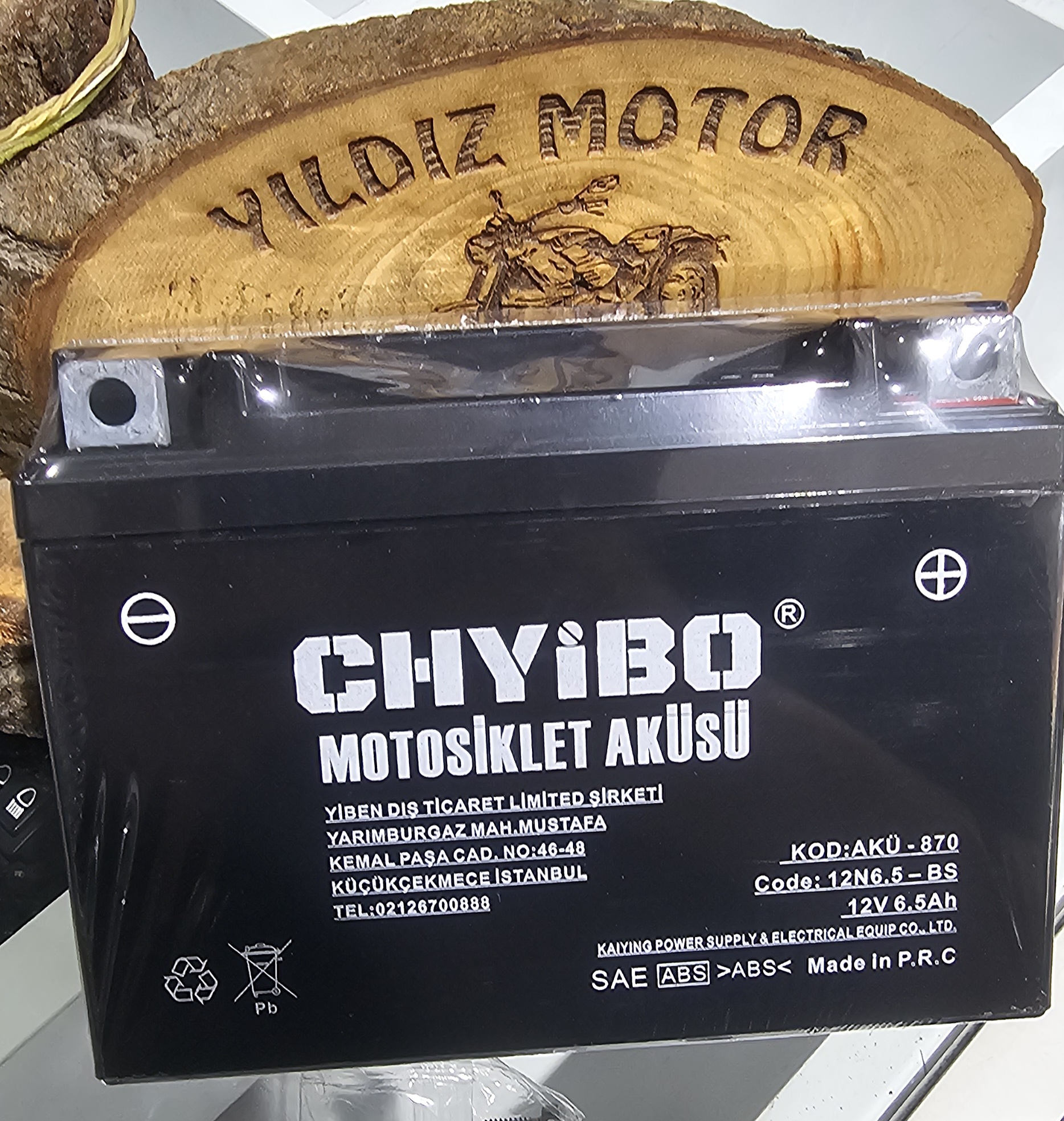AKÜ 12 V 6,5 AH CG